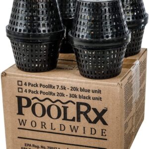 PoolRx 101067 Black Units Swimming-Pool-Algaecides (4 Pack), 20,000-30,000 Gallon