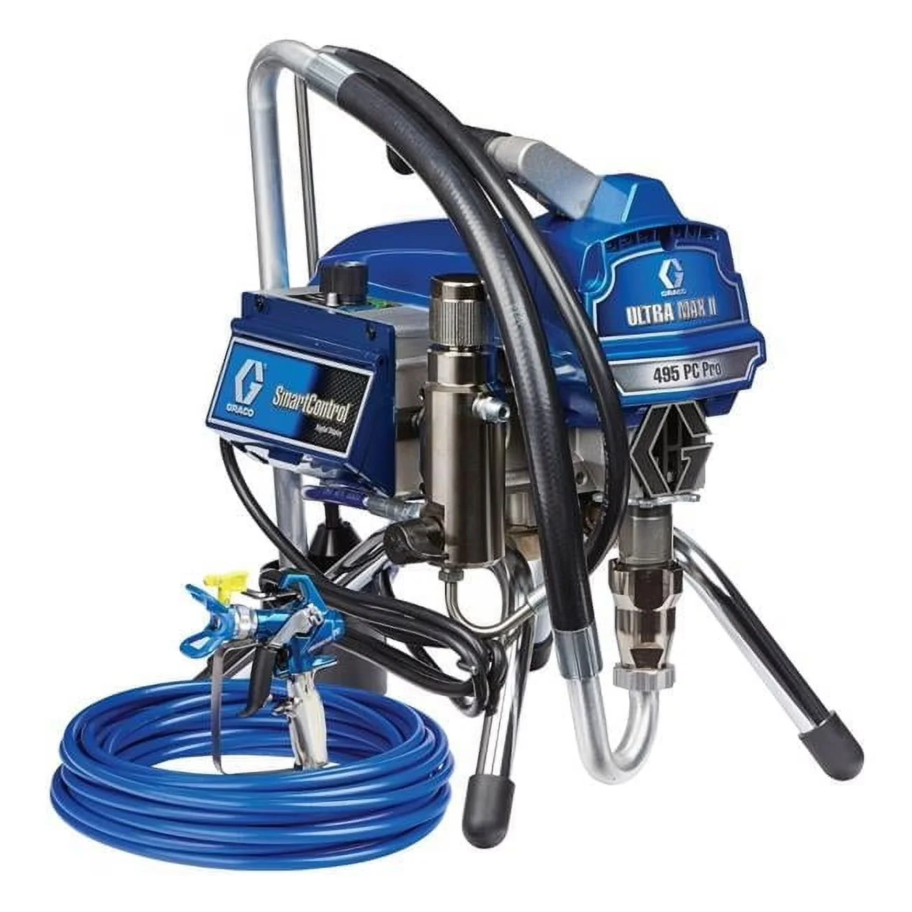 Graco Ultra Max II 495 PC Pro Electric Airless Paint Sprayer, Lo-Boy, Blue – 17E856