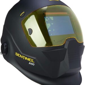 0700000800 Sentinel A50 Welding Helmet, Black, 3.93 x 2.36 in. (100 x 60 mm) Viewing Area.
