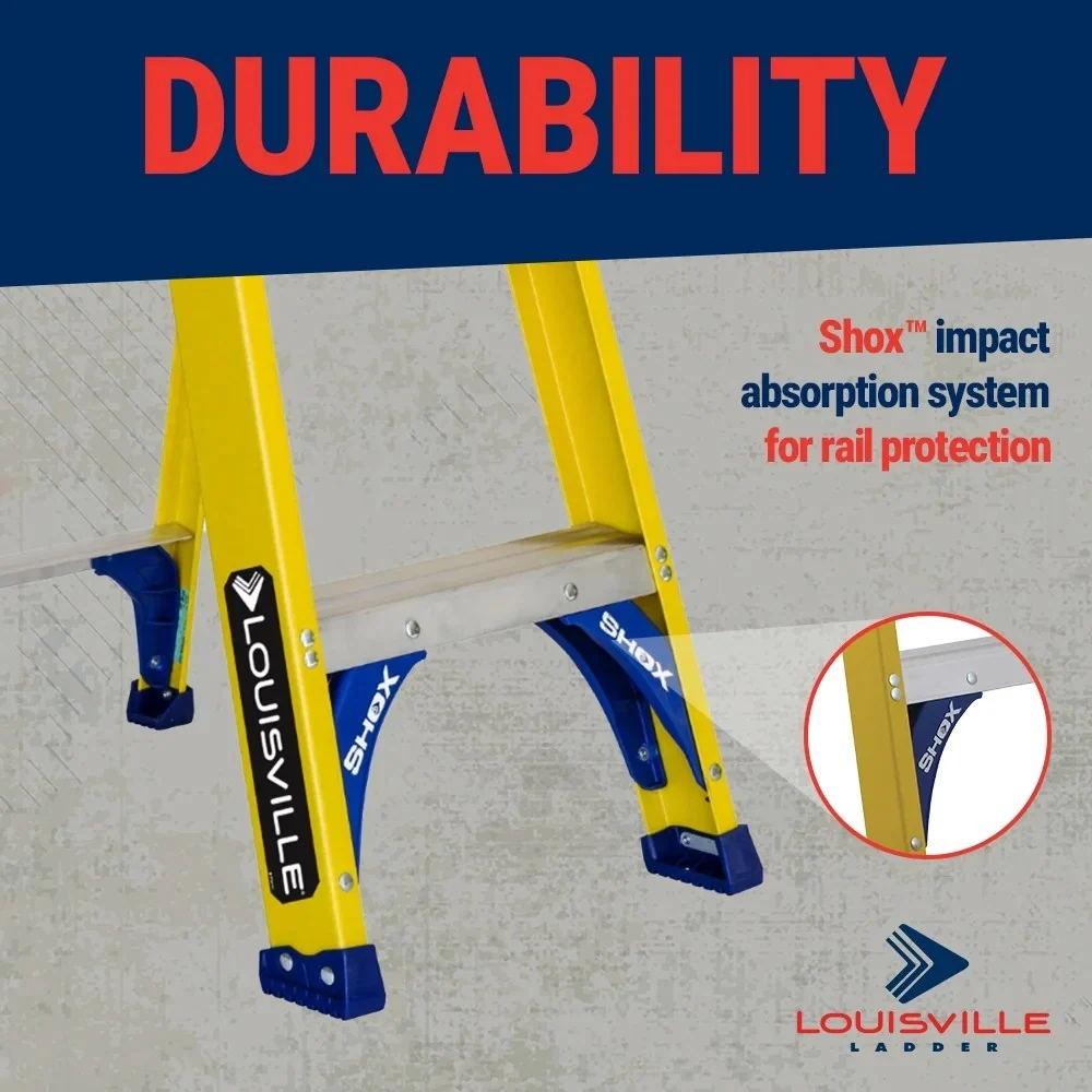 Louisville Ladder 5-Foot Fiberglass Step Ladder, 250-Pound Load Capacity, Type I – FS2005