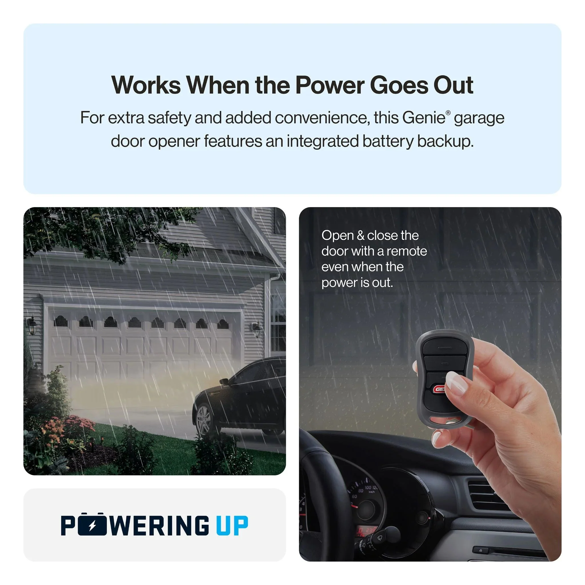 Genie Chain Drive Garage Door Opener, 3/4 HPc, Battery Backup – Chain Drive 750
