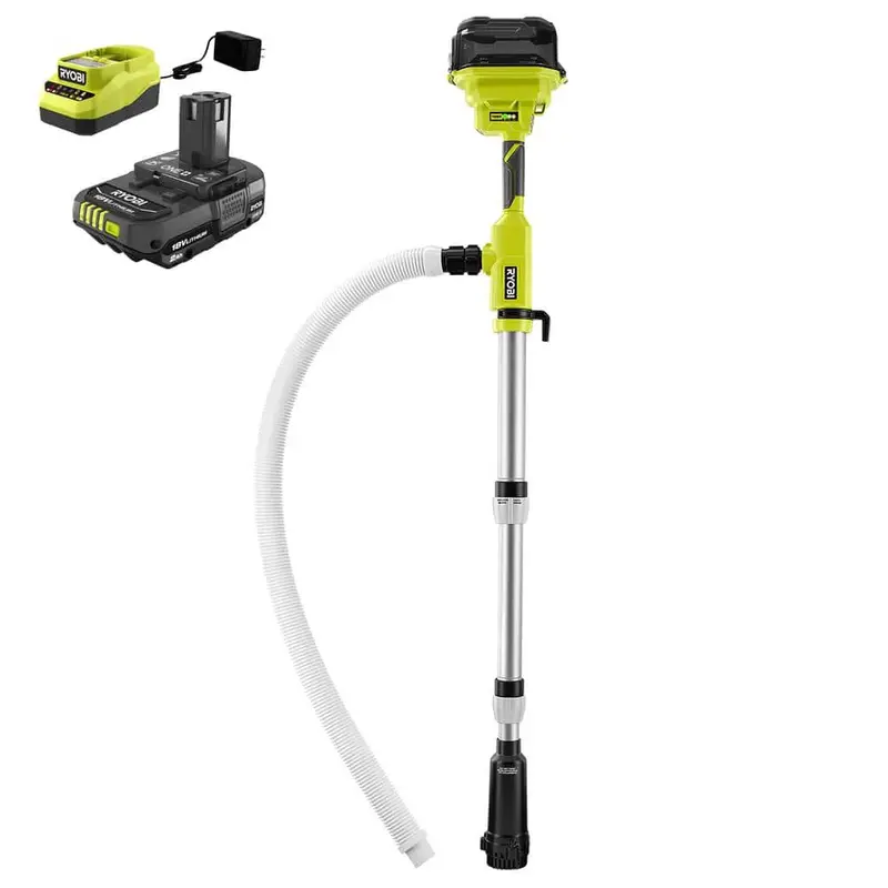 RYOBI ONE+ 18V Cordless 1/6 HP Telescoping Pole Pump With 2.0 Ah Battery And Charger – RY20UP022K
