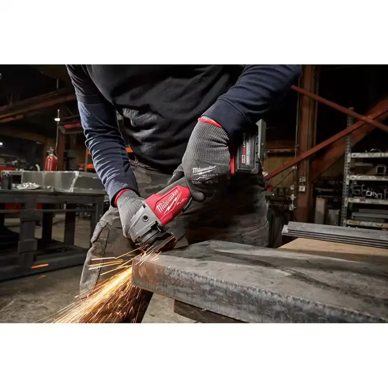 Milwaukee M18 FUEL 18V Brushless 4-1/2 in/5 in Angle Grinder With Paddle Switch – Two 6.0 Ah Batteries and Charger