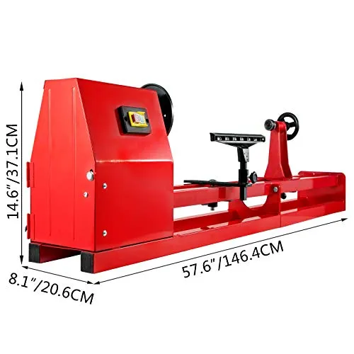 Wood Lathe 14″ x 40″, Benchtop Wood Lathe with 3 Chisels