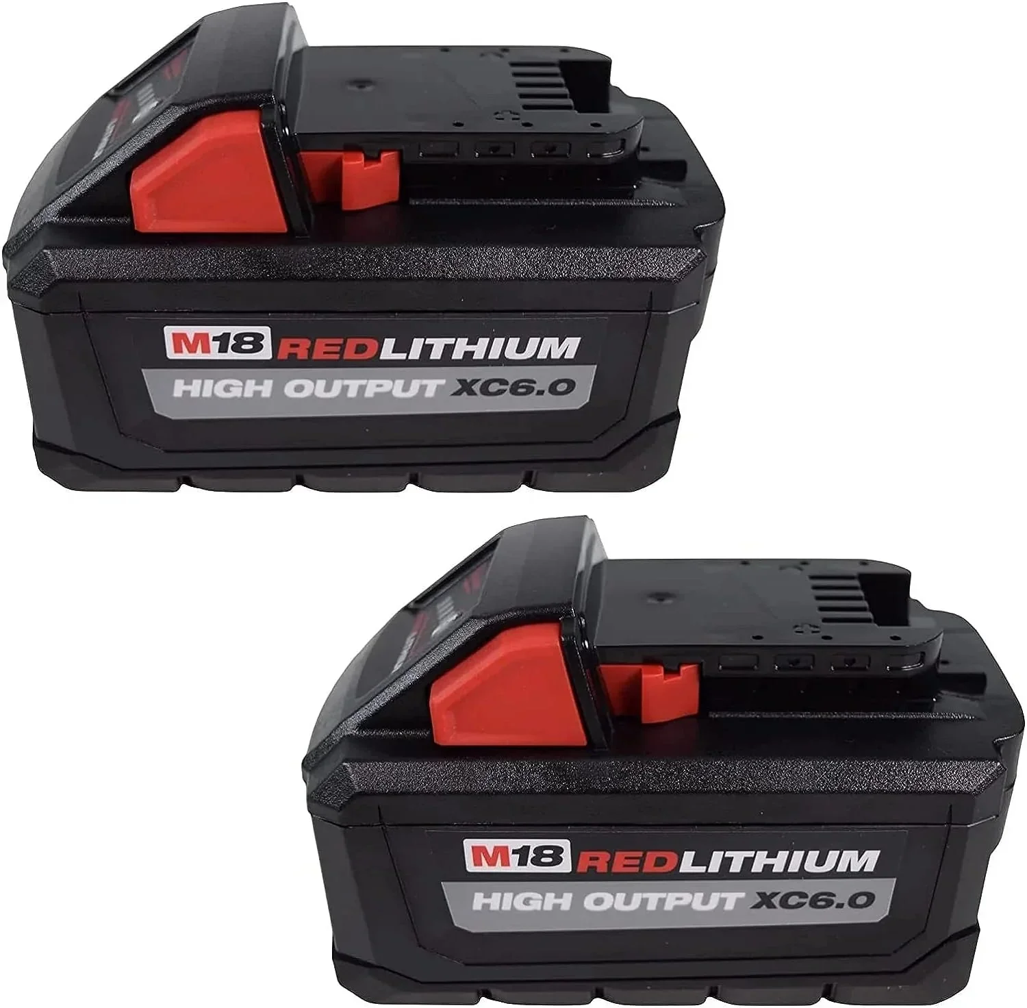 Milwaukee M18 Redlithium High Output XC 6 Ah Lithium-Ion Battery 2-Pack – 48-11-1862