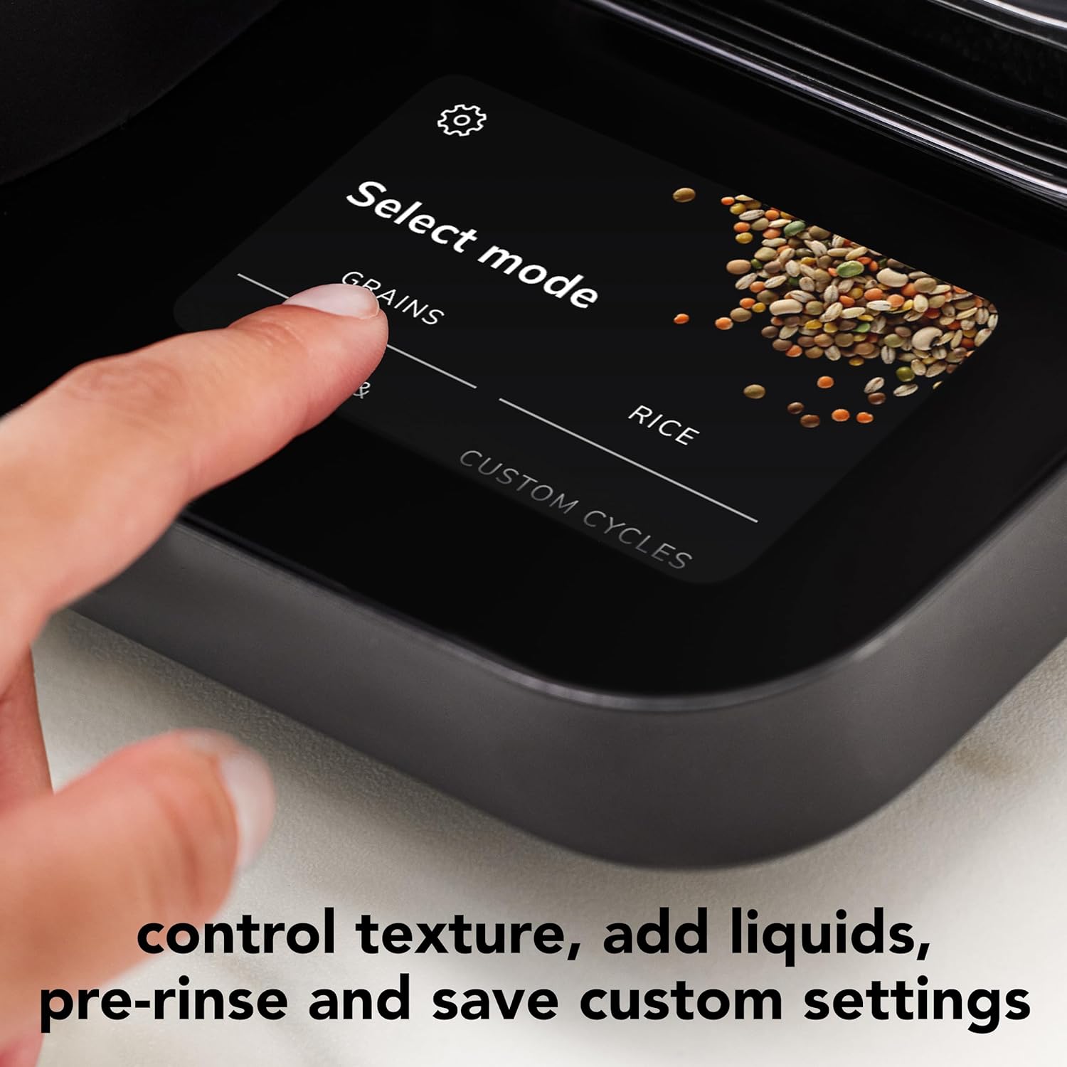 Grain and Rice Cooker 8 Cup with Integrated Scale and Delayed Cook