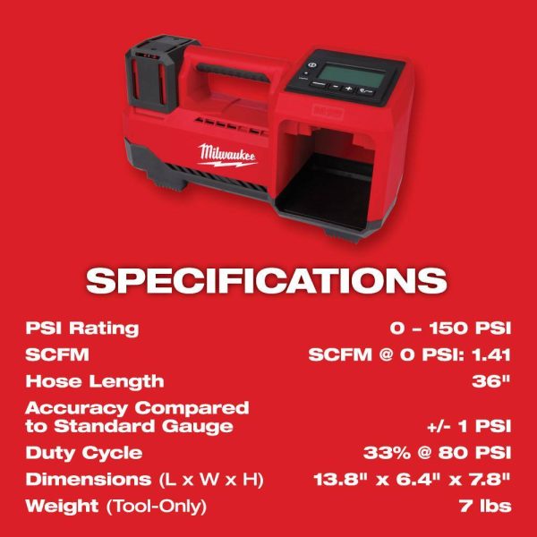 2848-20 18-Volt Lithium-Ion Cordless Inflator (Tool-Only)