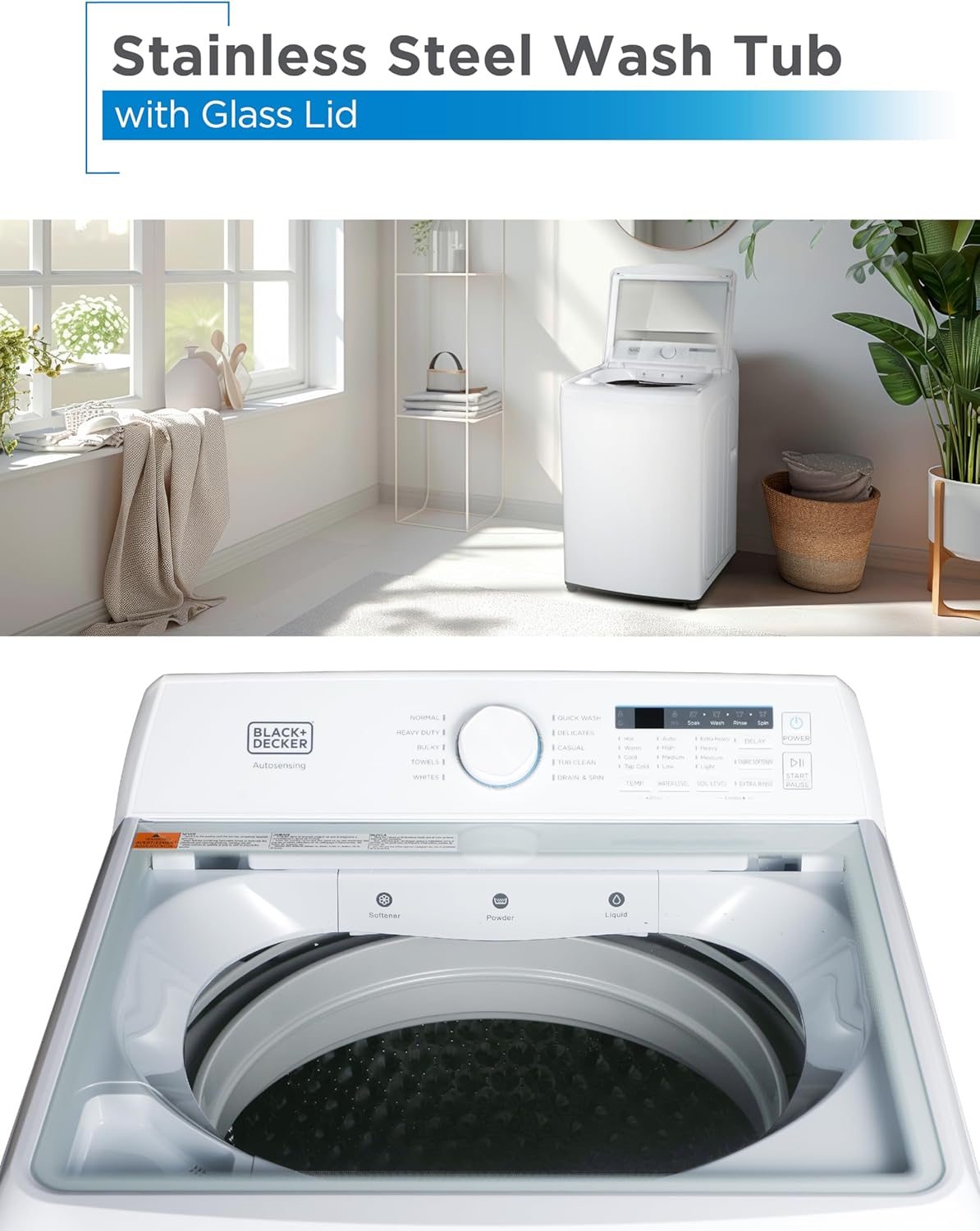 0.9 Cu. Ft. Portable Washing Machine – 5 Wash Cycles