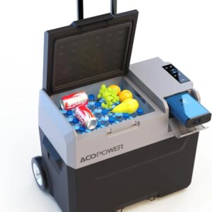 Protable Car Refridgerator, 32Qt Car Freezer with APP Control, 12V Cooler Freezer for Camping, Picnic, Hiking, RV, Boat