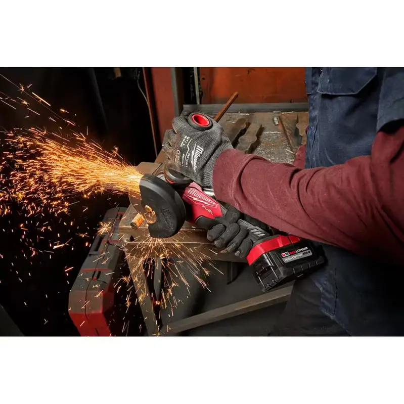 Milwaukee M18 FUEL 18V Brushless 4-1/2 in/5 in Angle Grinder With Paddle Switch – Two 6.0 Ah Batteries and Charger