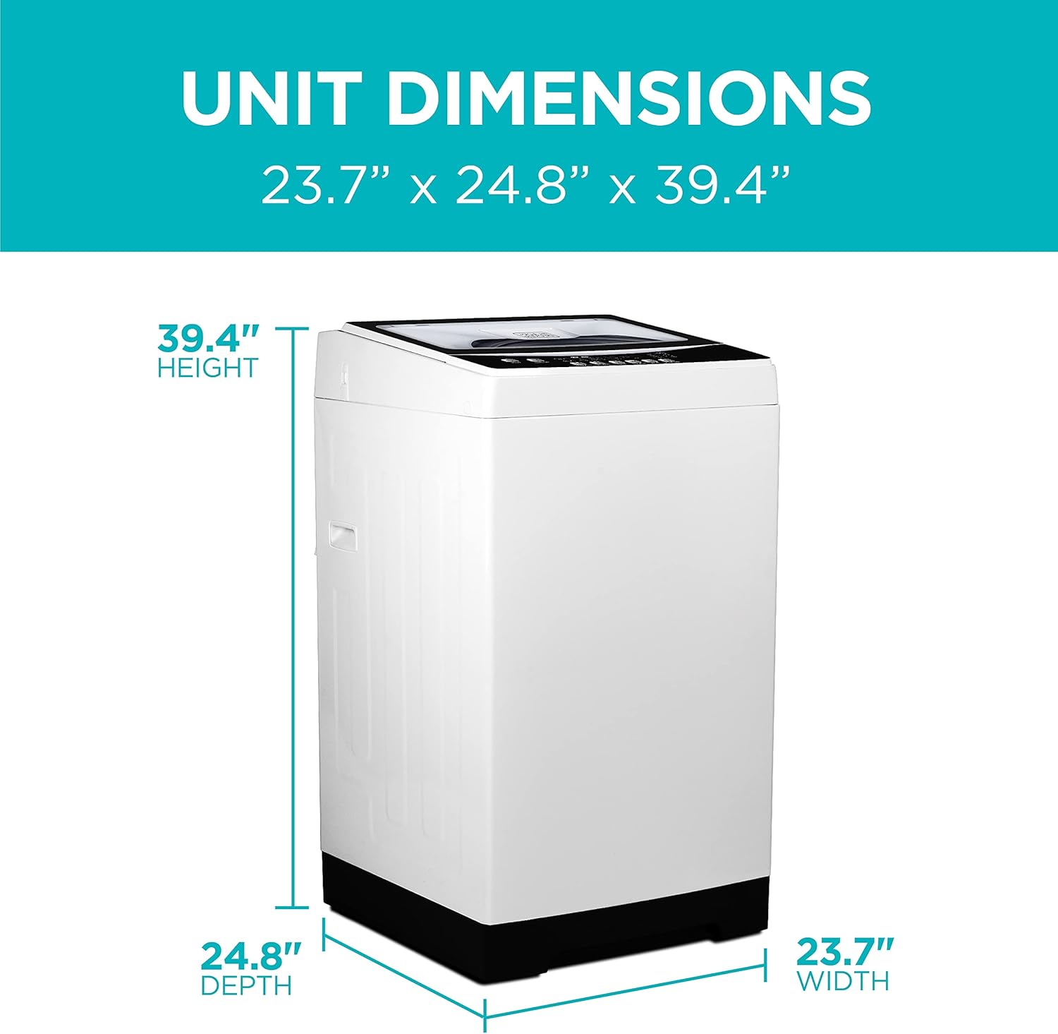 0.9 Cu. Ft. Portable Washing Machine – 5 Wash Cycles