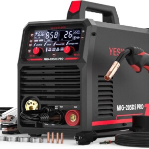MIG Welder,110V Flux Core Welder Flux Core MIG/Lift TIG/Stick 3-in-1 Large LED Digital Display Welding Machine IGBT Inverter Welder FLUX-135PRO