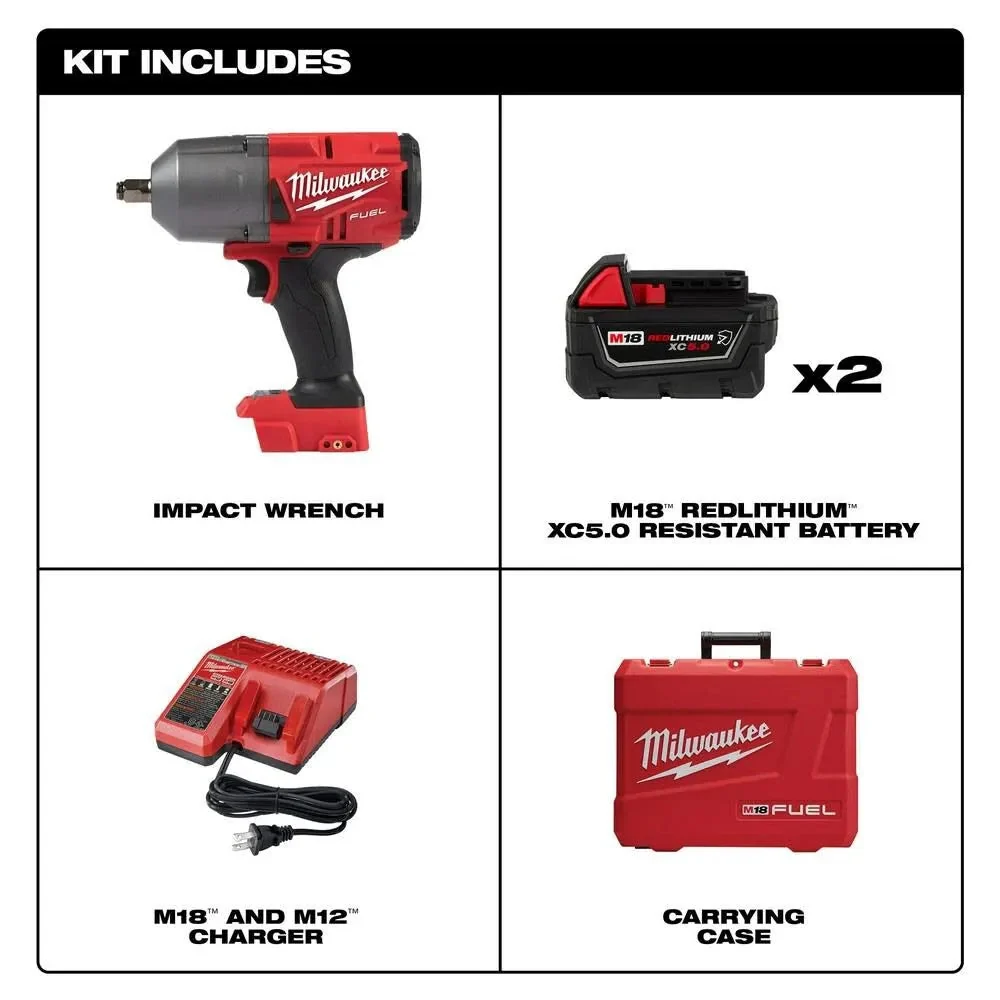 Milwaukee M18 FUEL 1/2 in High Torque Impact Wrench Friction Ring Kit – 2767-22R