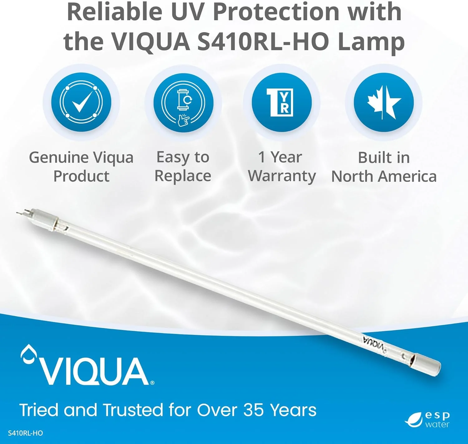 Viqua Replacement UV Lamp For VH410 System – S410RL-HO