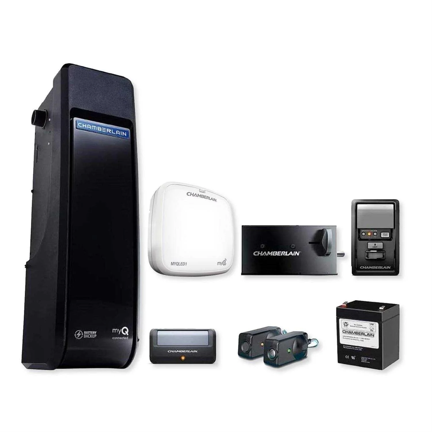 Chamberlain Wall Mounted Ultra Quiet Garage Door Opener With Battery Backup – RJO70