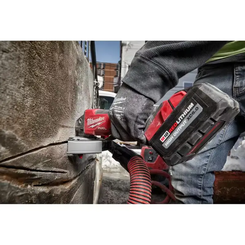 Milwaukee M18 FUEL 18V Brushless 4-1/2 in/5 in Angle Grinder With Paddle Switch – Two 6.0 Ah Batteries and Charger