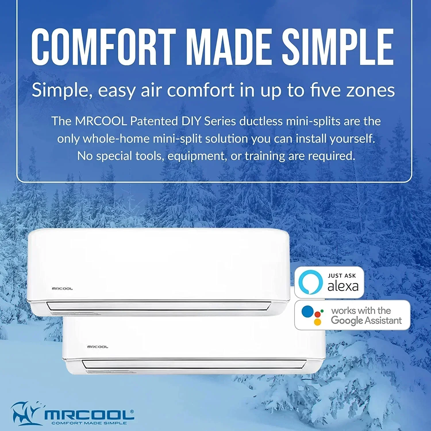 MRCOOL Multi-Zone DIY 2-Zone Ductless Heat Pump – White