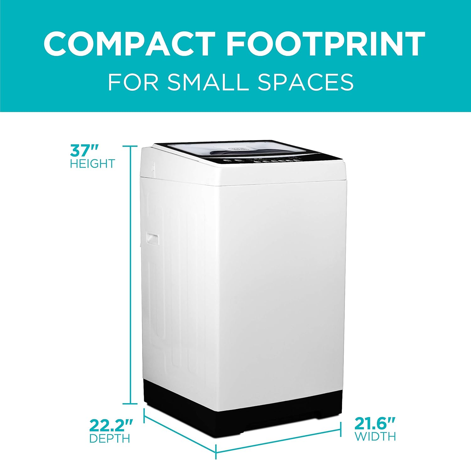 0.9 Cu. Ft. Portable Washing Machine – 5 Wash Cycles