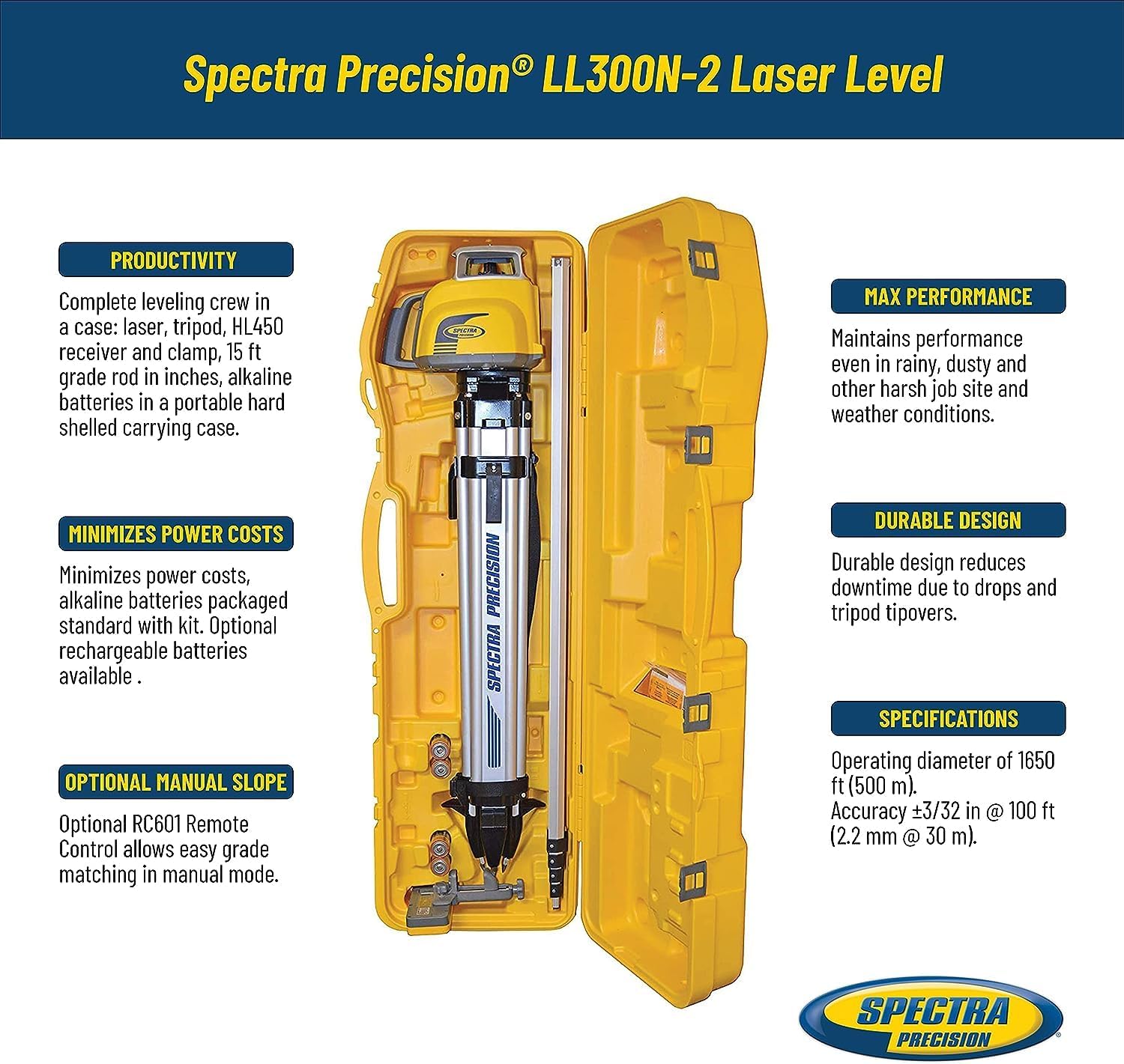 LL300N-2 Level Kit with HL450 Receiver & Tripod