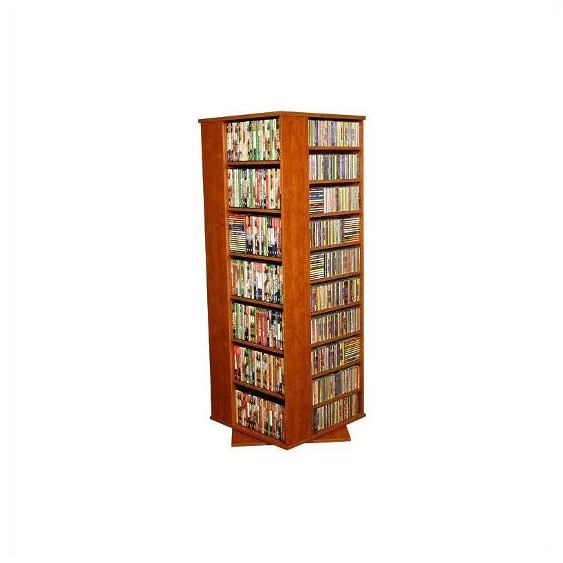 Revolving Media Tower Grande Walnut