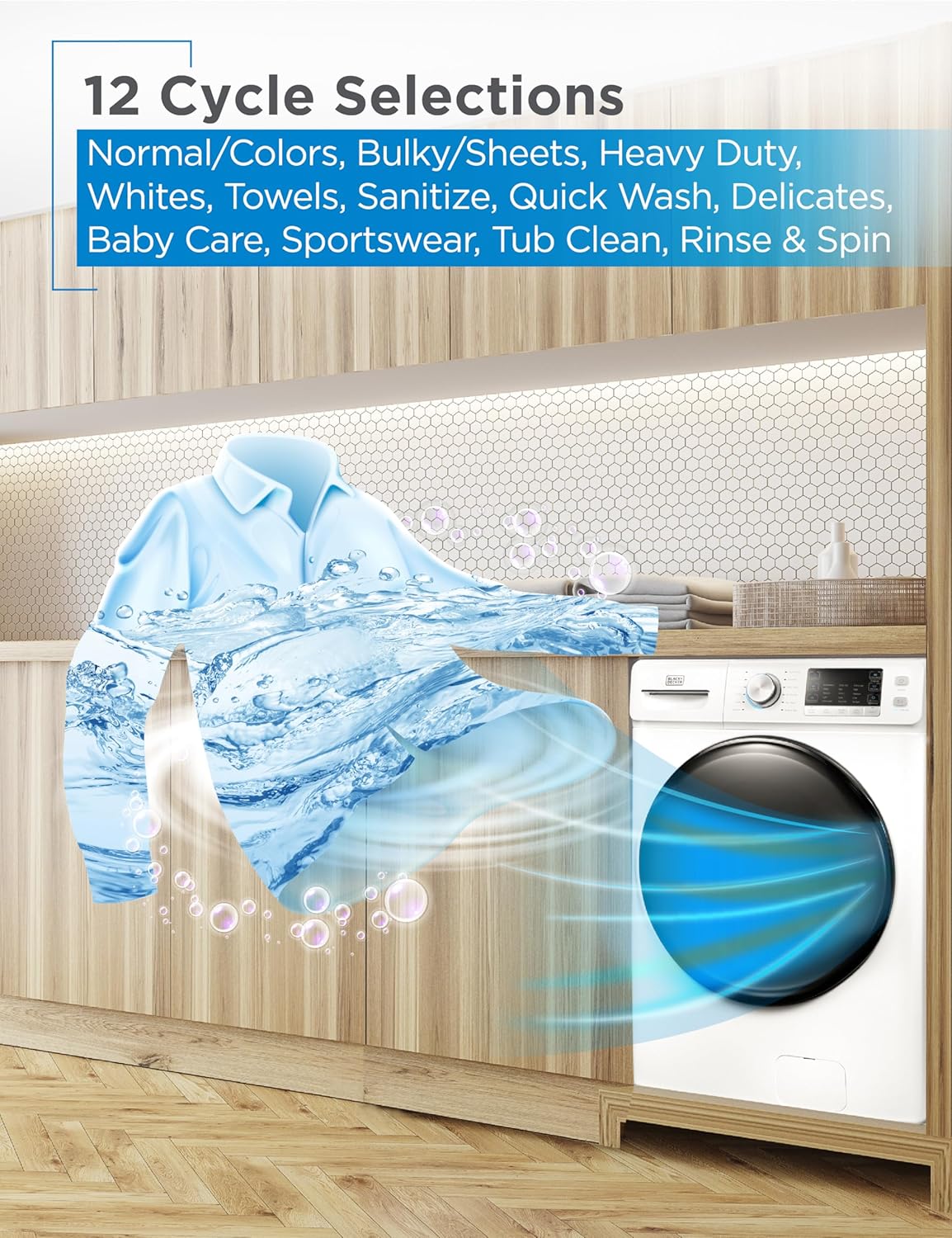 0.9 Cu. Ft. Portable Washing Machine – 5 Wash Cycles