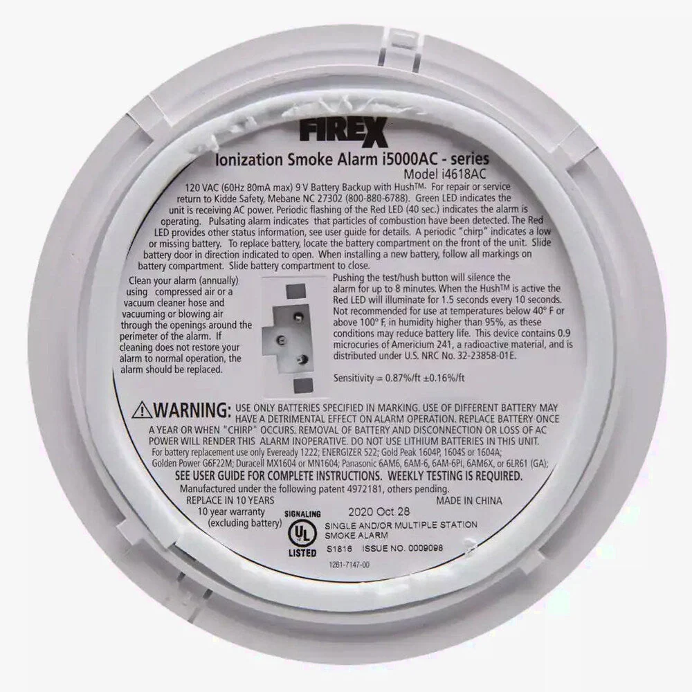 Firex Hardwired Ionization Smoke Detector 4-Pack – i4618