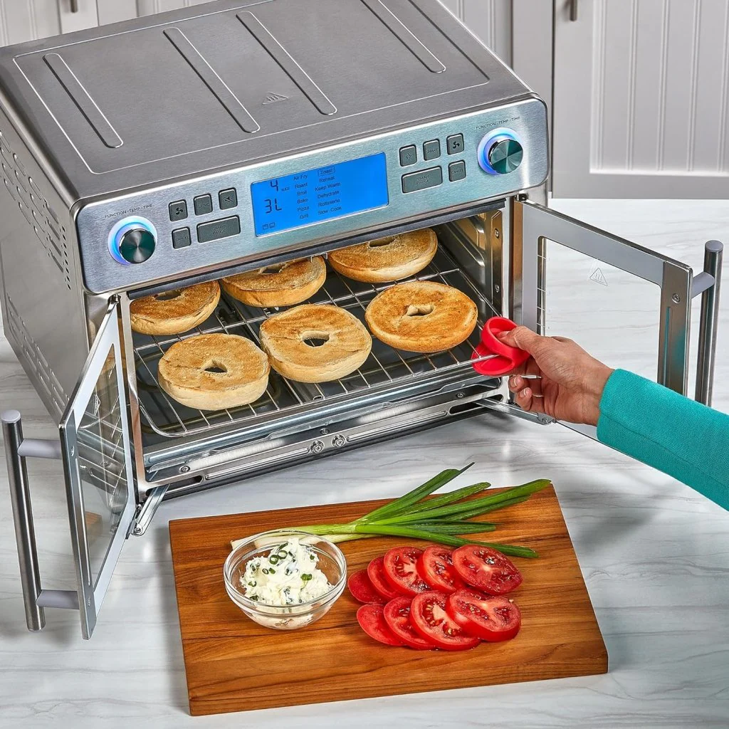 Dual Zone 360 Fryer Oven Combo with French Door, 25 QT Extra Large, Cook Two Foods in Different Ways, Up to 60% Faster from Frozen to Finish