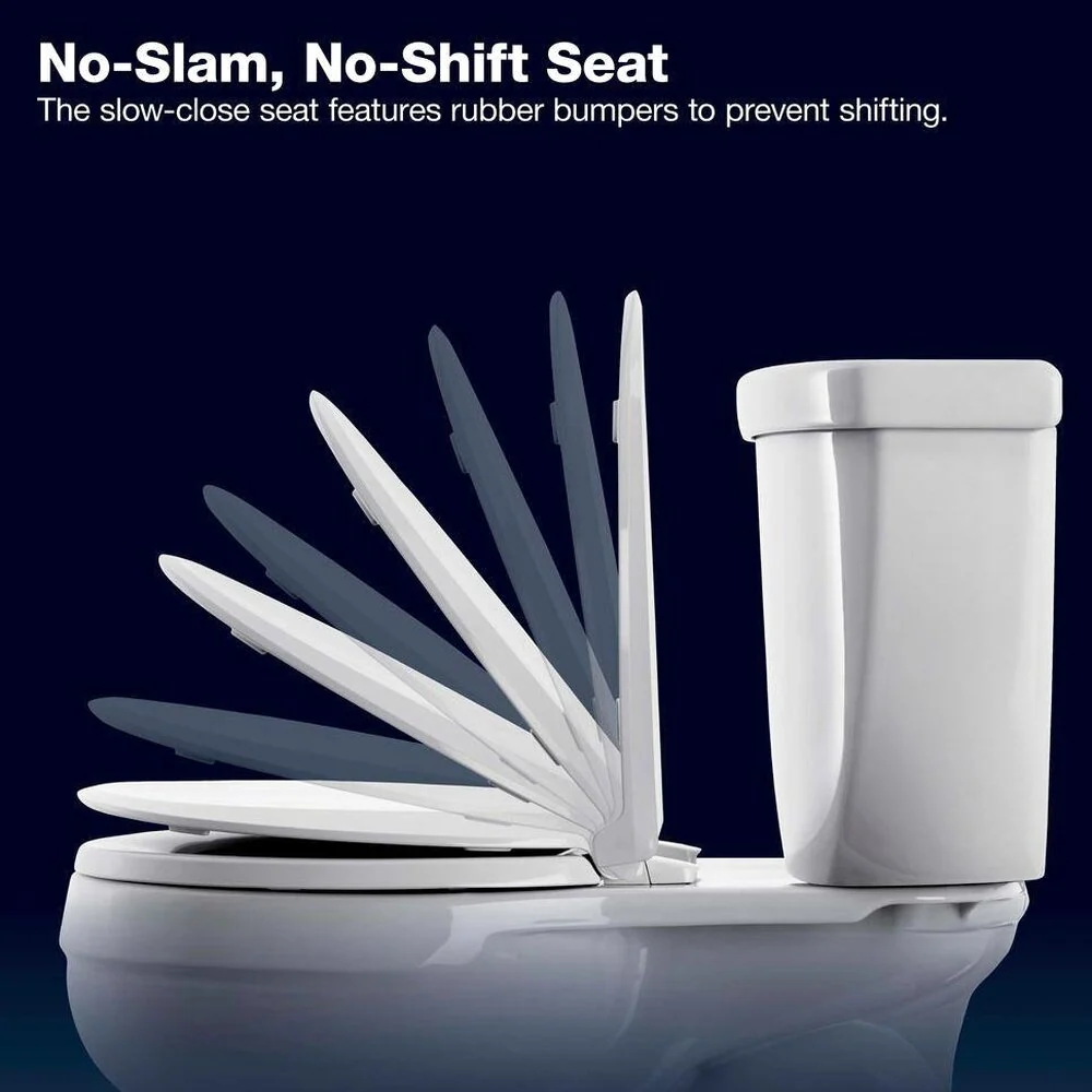 KOHLER Highline Arc Extra Tall 2-Piece Elongated Toilet, White, 1.28 GPF – 78305-0