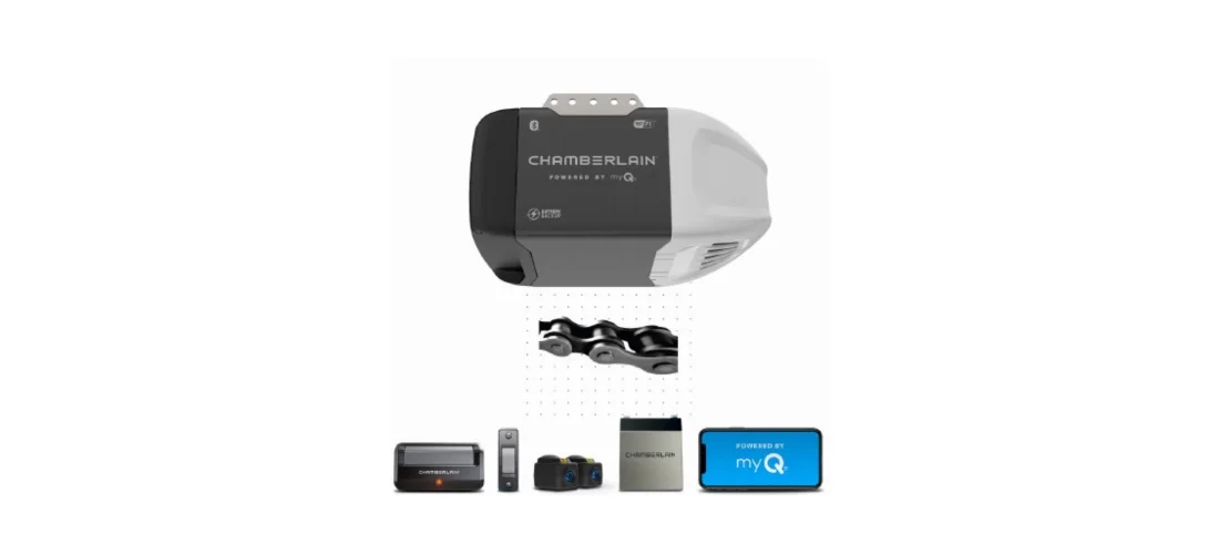 Chamberlain 0.5 HP Chain Drive Smart Garage Door Opener With 7 ft Rail – C2212T