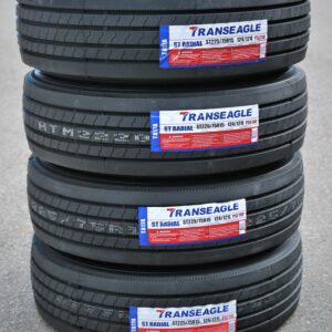 Set of 4 (FOUR) All Steel ST Radial ST 225/75R15 Load G (14 Ply) Trailer Tires