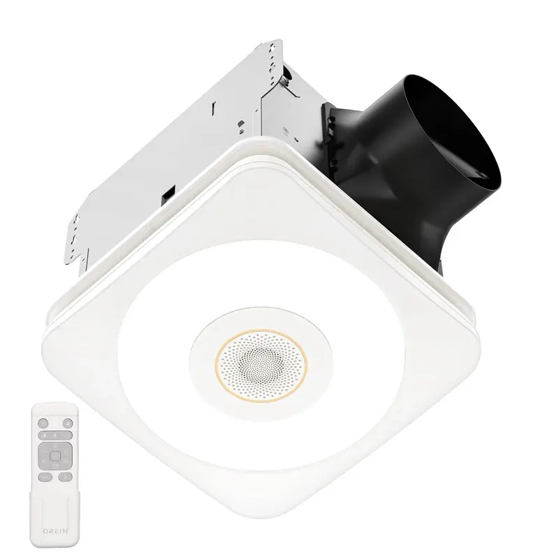 OREiN Bluetooth Bathroom Exhaust Fan With 3CCT LED Light And Speaker, 110/160 CFM