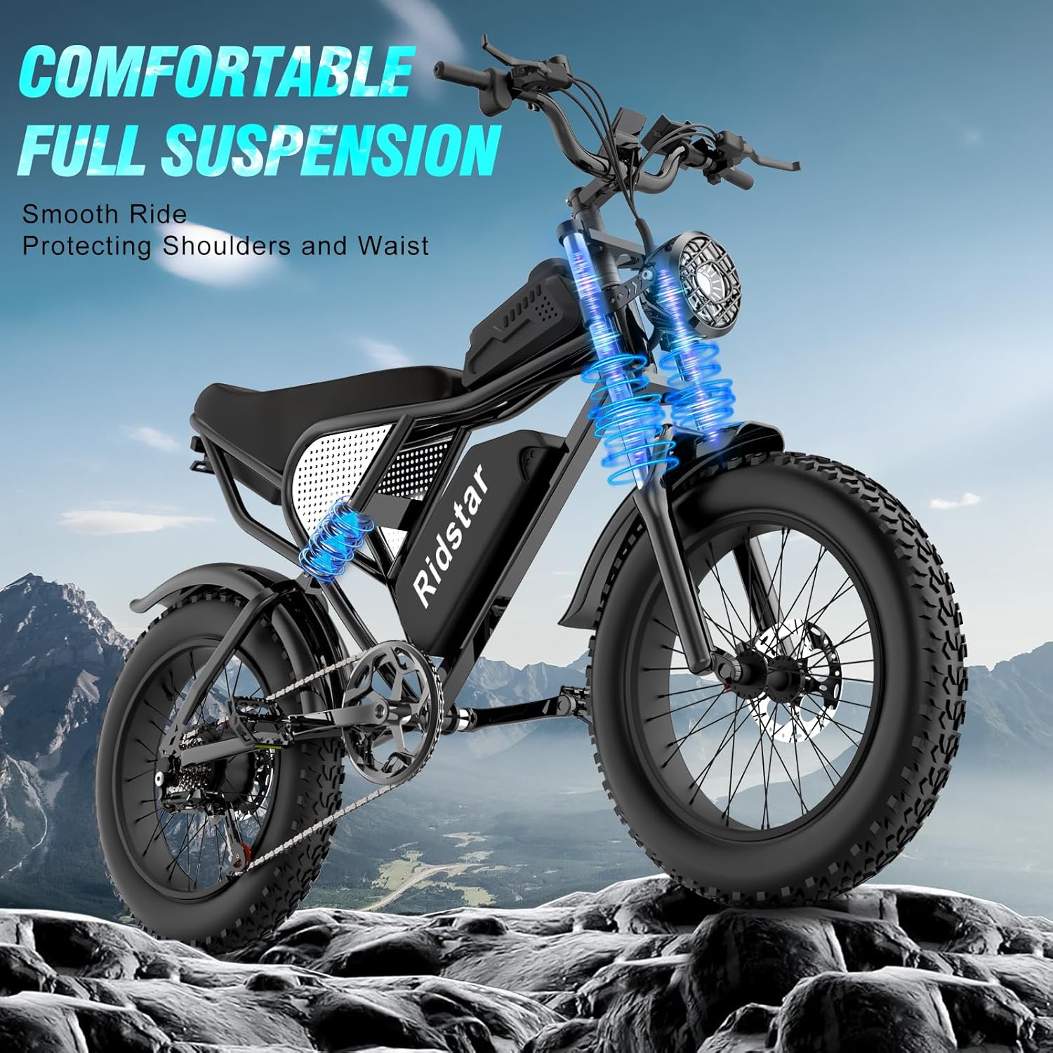 Electric Bike Q20, 2000W, 37Mph, 20″ Fat Tires