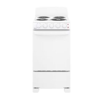 20 in. 4 Burner Element Free-Standing Electric Range in White