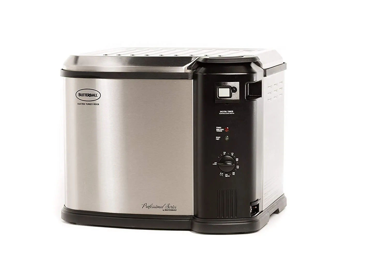 XL Electric Turkey Fryer, 20 lb Capacity, Analog Controls, Digital Timer, 1650W Heating, Easy Clean, Safe Design
