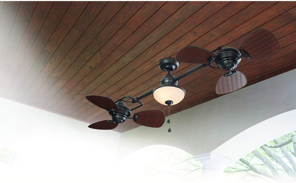 Twin Breeze II 74″ Outdoor Ceiling Fan, Bronze
