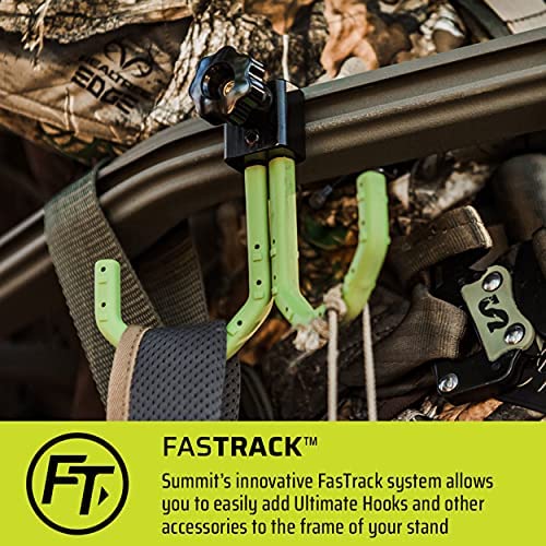 SD Climbing Treestand Lightweight Aluminum, Foam Padded Seat, 300 lbs Capacity, Includes Safety Harness
