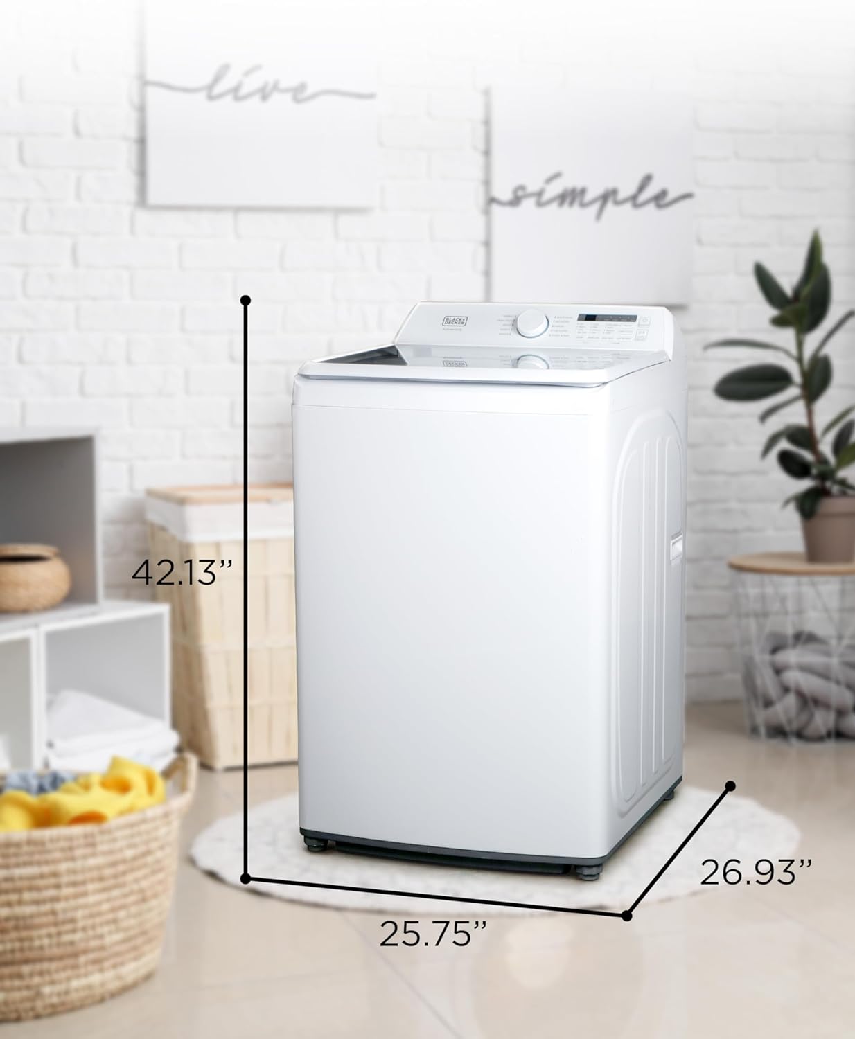 0.9 Cu. Ft. Portable Washing Machine – 5 Wash Cycles