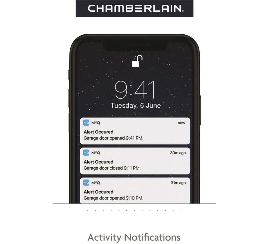 Chamberlain 0.5 HP Chain Drive Smart Garage Door Opener With 7 ft Rail – C2212T