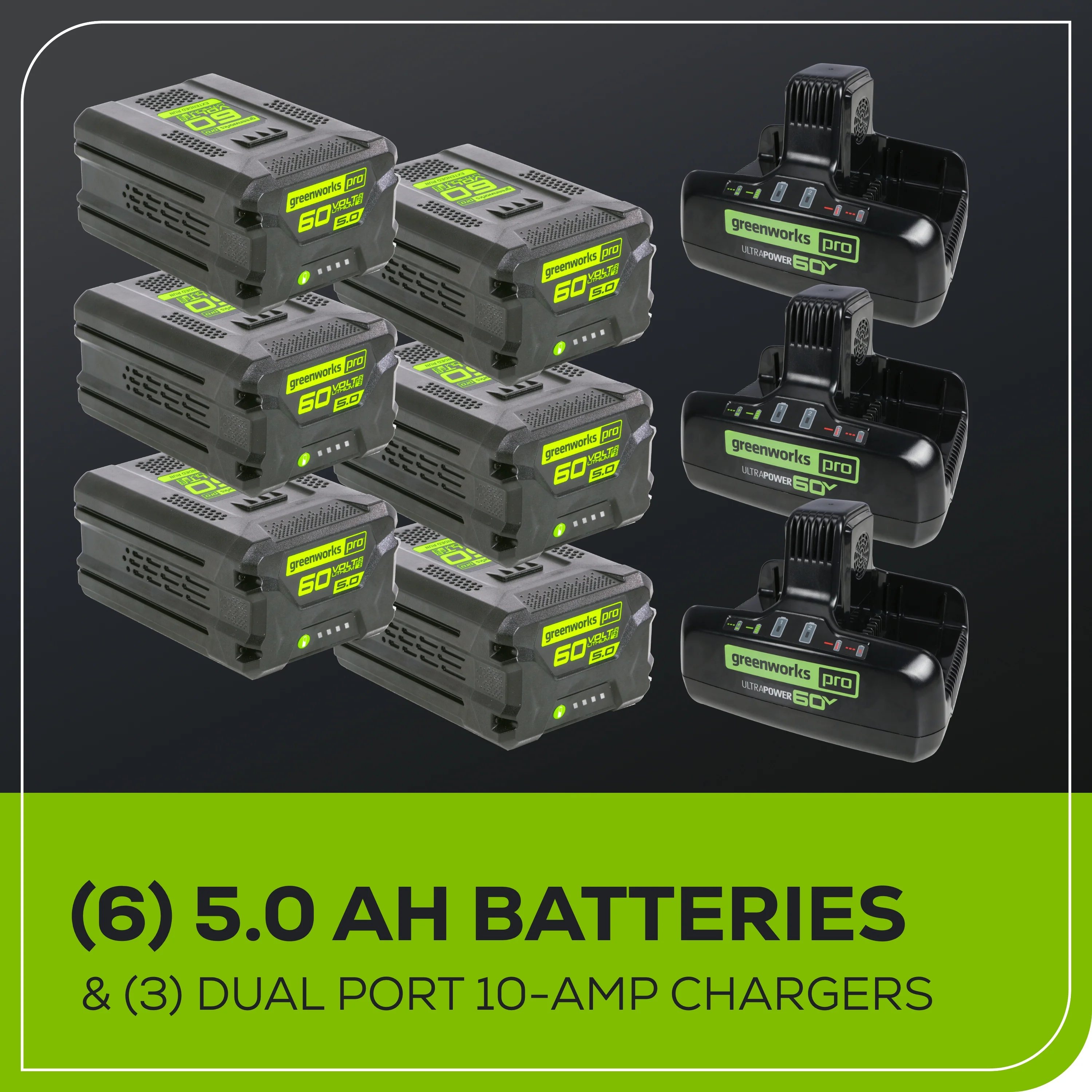 80V Cordless Riding Lawn Mower 42-Inch Deck with Six Batteries and Turbo Chargers