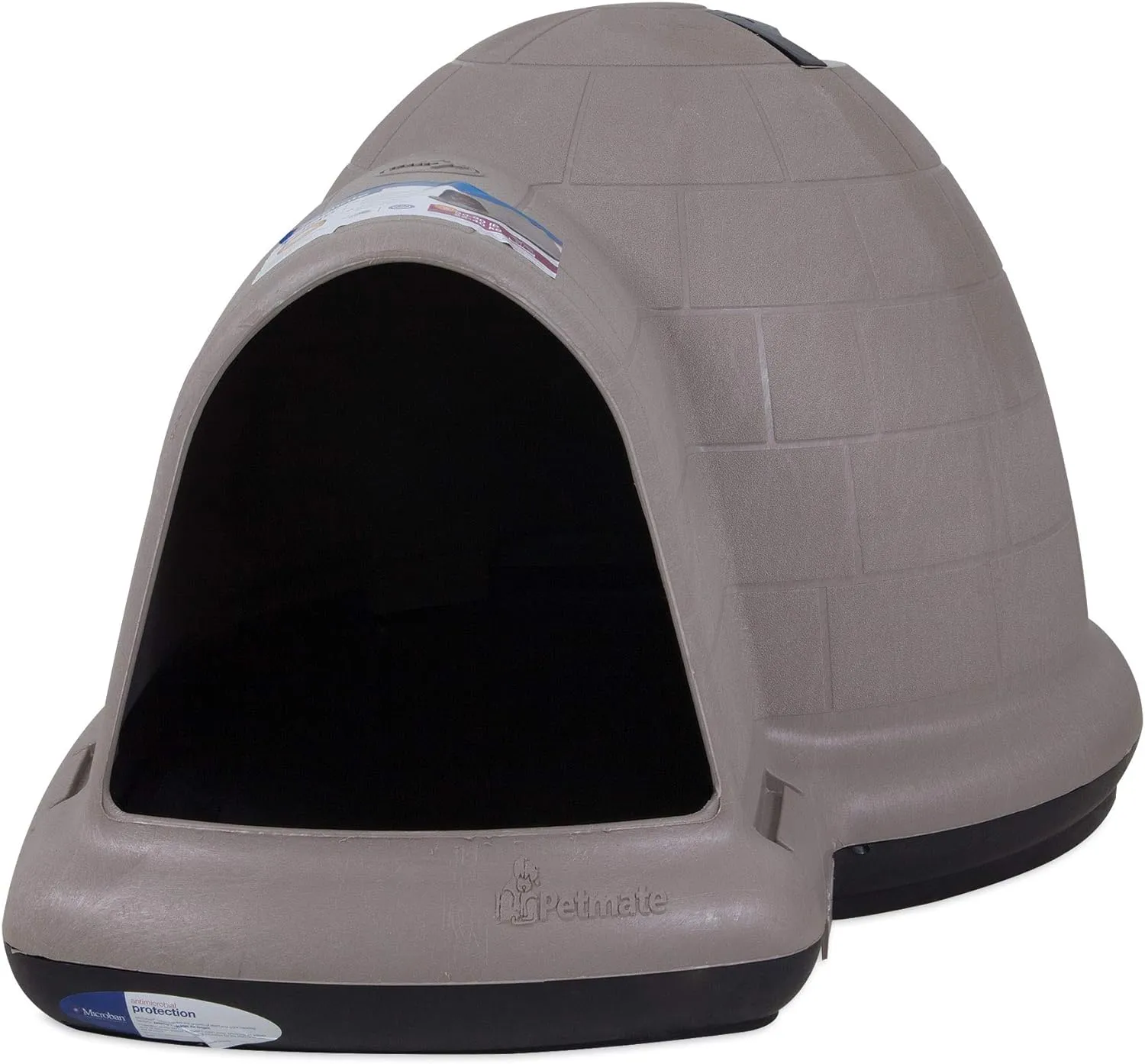 Dog House (Igloo Dog House, Made in USA with 90% Recycled Materials, All Weather Protection Pet Shelter) for XL Dogs 90 to 125 pounds, Made in USA