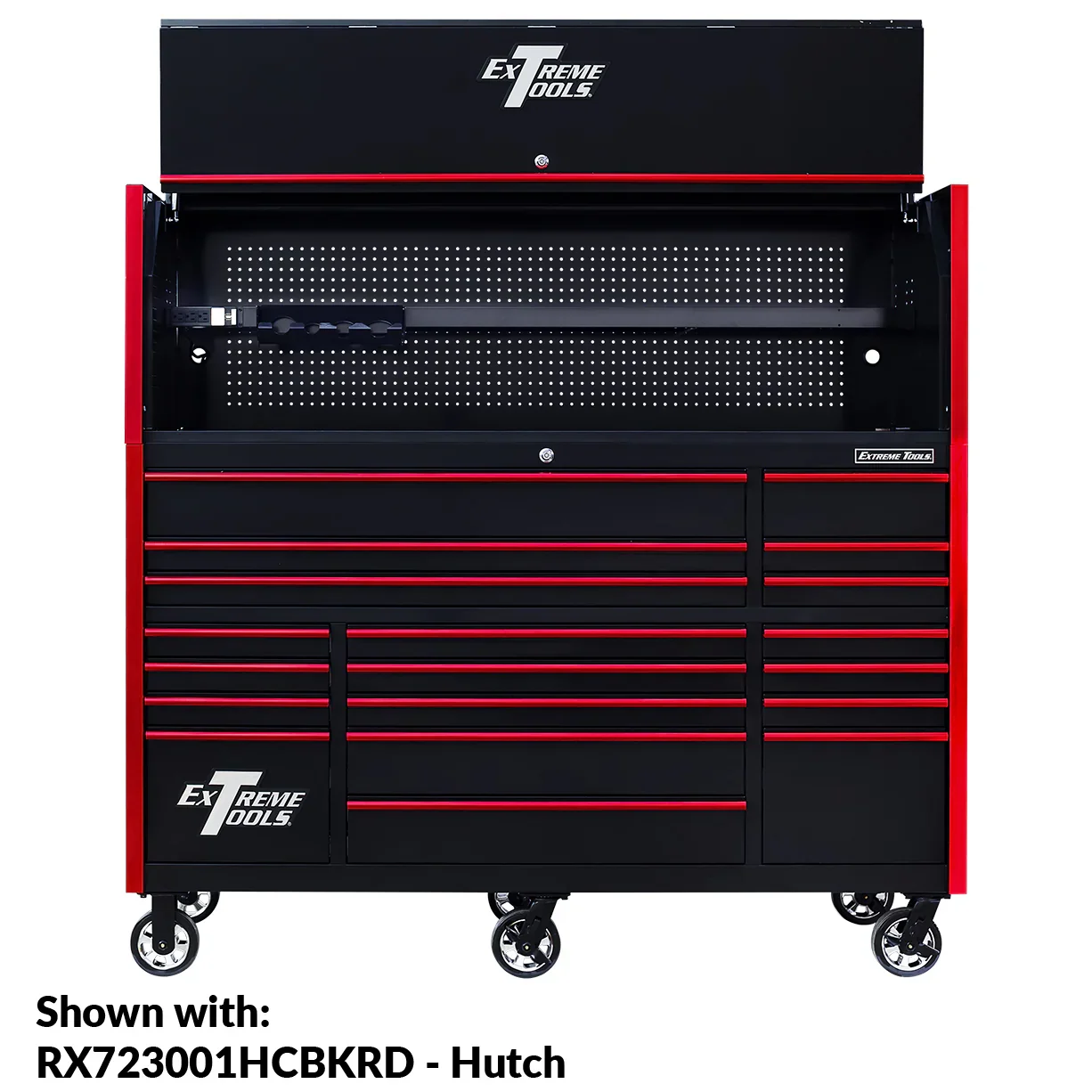 Extreme Tools 72-in x 30-in 19-Drawer Roller Cabinet With 250 lb Drawer Slides – RX723019RC-250