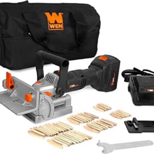 WEN Cordless Plate And Biscuit Joiner Kit With 20V Max 4.0Ah Battery And Charger