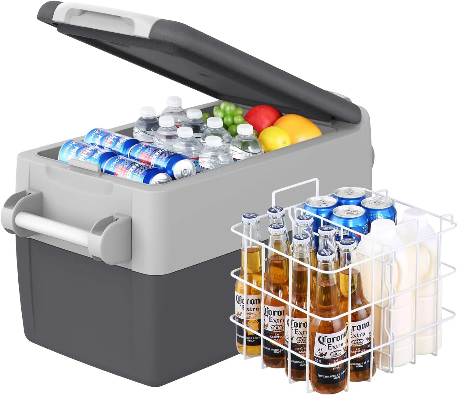 Portable Refrigerator,Portable Freezer,32 Quart(30L) Electric Cooler,Car Refrigerator,12/24V DC Cable & 110/240V AC,Car Fridge for Camping,Truck,RV,Travel,Fishing