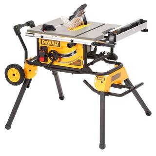 15 Amp Corded 10 in. Job Site Table Saw with Rolling Stand — Version B