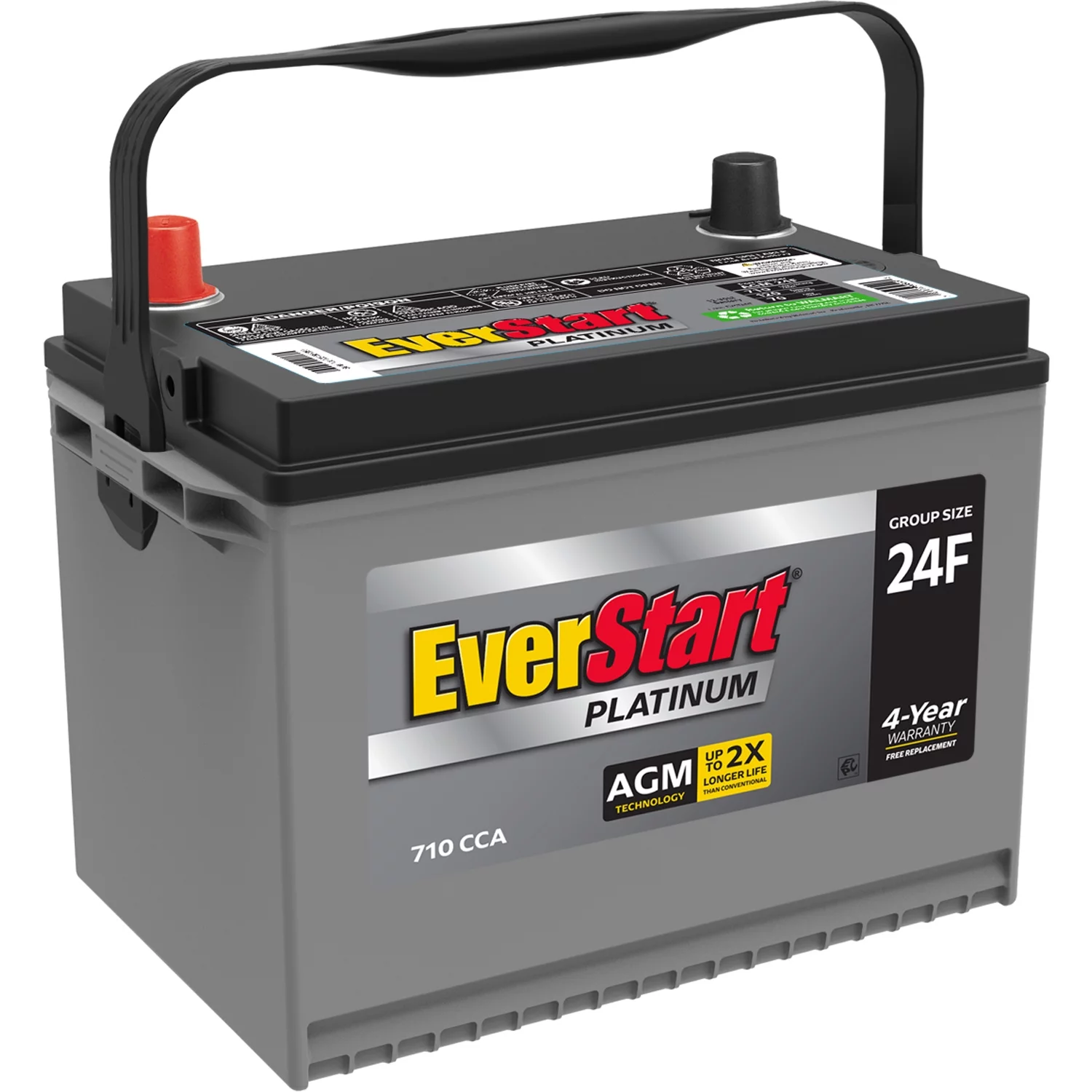 Automotive Battery, Group Size 24F 12 Volt, 750 CCA – MadeInUSA