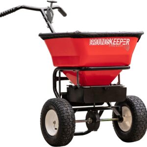 Multi-Purpose Walk Behind Push Spreader 3039632R Grounds Keeper, 100 Pound Capacity, Multi Use Tool for Grass Seed, Salt, De-Icer, Fertilizer and Seeds