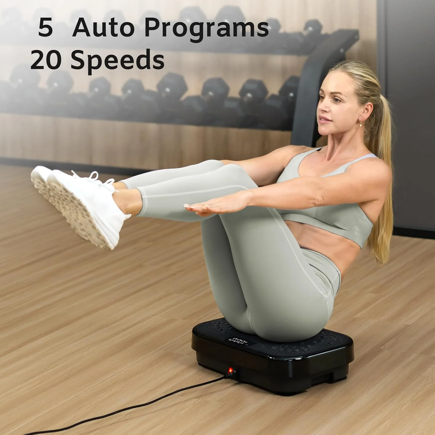 TheNeat Vibration Plate Exercise Machine, Whole Body Workout Vibration Fitness Platform, 330 Lbs Capacity, Low Noise Vibrating Plate Machine for Home & Office, NeatShake