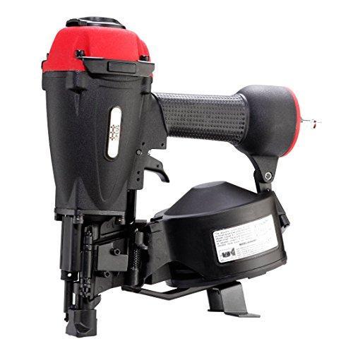 3PLUS 11 Gauge 15 Degree Coil Roofing Nailer, 3/4-Inch To 1-3/4-Inch – Black And Red