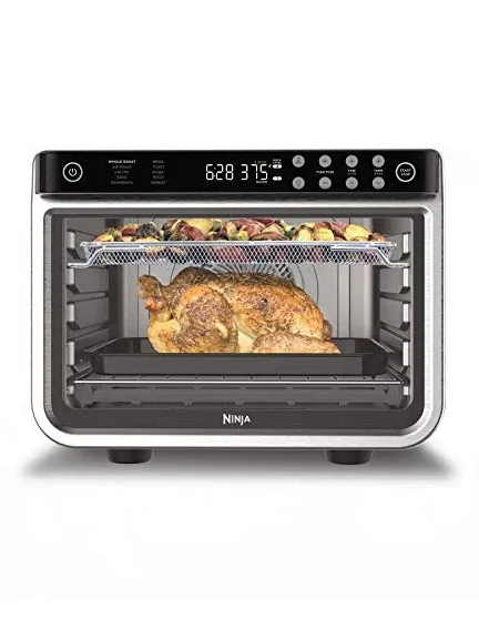 DT201 10-in-1 XL Pro Fry Digital Countertop Convection Toaster Oven with Dehydrate and Reheat, 1800 Watts, Stainless Steel Finish, Silver