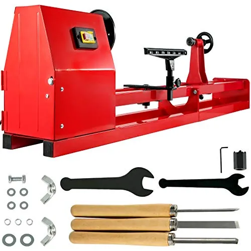 Wood Lathe 14″ x 40″, Benchtop Wood Lathe with 3 Chisels